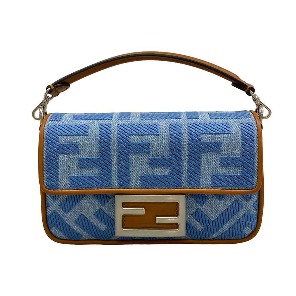 Fendi Baguette Mini Light Blue Brown #306221F20B